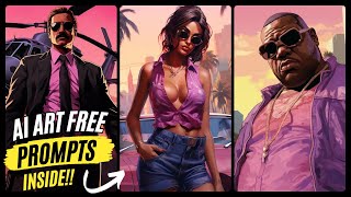 Beyond Vice City: AI Art Prompts for CREATIVE GTA-Inspired Illustrations (Free Pack)