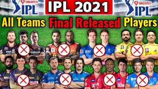 IPL 2021 All Teams Final & Confirmed Released Players List | All Teams Released Players List 2021