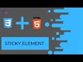 #sticky #stickyelment #html #CSS | How to create Sticky Element using HTML | CSS