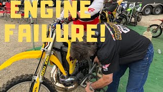 MAJOR ENGINE FAILURE CAUSES CRASH on Suzuki GS NITRO Hill Climb Motorcycle! KTM 1290 and Kawasaki EX