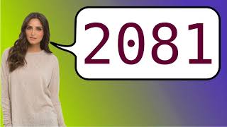 How to say '2081' in French?