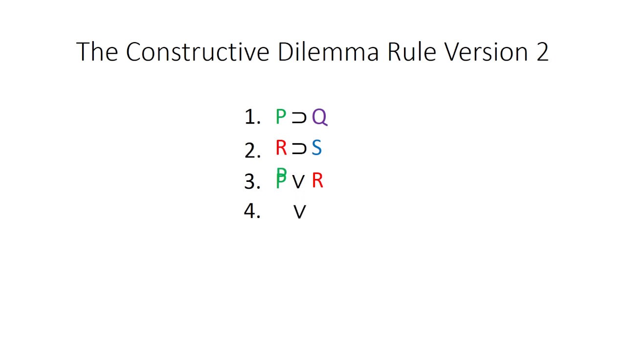 The Constructive Dilemma Rule Version 2 - YouTube