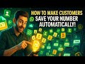 How to Make Customers Save Your Number Automatically | Auto Contact Saver App Demo
