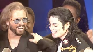 Michael Jackson's speech crashed by a Bee Gee