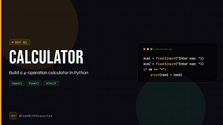 Build a Calculator in Python Day 1 #pythontutorial #pythonforbeginners #pythonprogramming