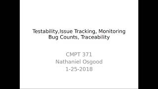 Building Testable Software