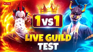 🔴LIVE GUILD TEST 1VS1 / FF LIVE | GUILD TEST LIVE / FREE FIRE LIVE |🥵😺 #gyangaming​ #freefirelive​