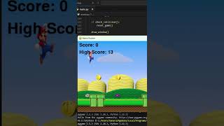 Super Mario using Python 🕹️🐍 #supermario #pygame #python #shorts