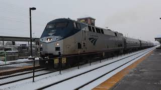 Amtrak Maple Leaf leaving Oakville station (train 97/64) P42dc #90