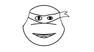 How to draw a Ninja Turtle head