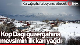 Bayburt'un Yüksek Kesimlerinde Kar Yağışı Etkili Oluyor