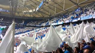 Schalke - Stuttgart 02.05.2015 3-2 Einlauf Choreo Ultras Gelsenkirchen 1/2