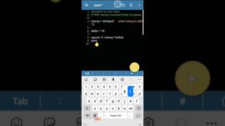converter USD to rupees program in python| python programming | v.27(p.7) | #shorts