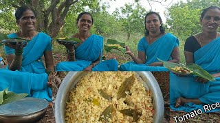 Tasty Tomato Rice//Made by #Village women#👌👌🤤🤤😋😍😀