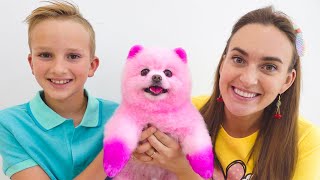 Vlad and Mom exchanged cat and dog pets - new episode for children