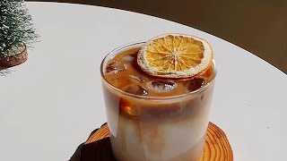 Home Cafe｜沉浸式做咖啡☕️橘皮拿铁超好喝🍊｜咖啡｜家庭咖啡馆