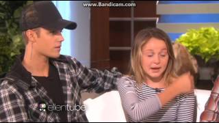 Justin Bieber on The Ellen Show surprising a fan
