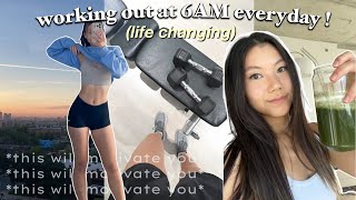 i tried working out at 6AM everyday for a week (life changing) *get out of a fitness rut motivation*