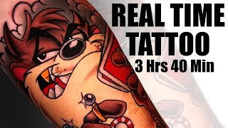 REAL TIME TATTOO | Tasmanian Devil Tattoo (Taz)