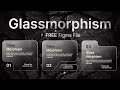 Glassmorphism UI design for beginners in Figma | Free Figma File