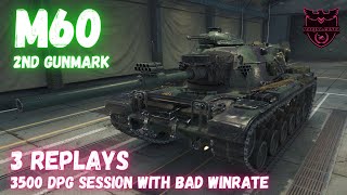 M60 🇺🇲 - ⚠️SHOWCASE⚠️ 3GAMES; 2ND GUNMARK - World of Tanks