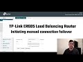 TP-Link ER605 Load Balancing Router: Initiating Manual Connection Failover