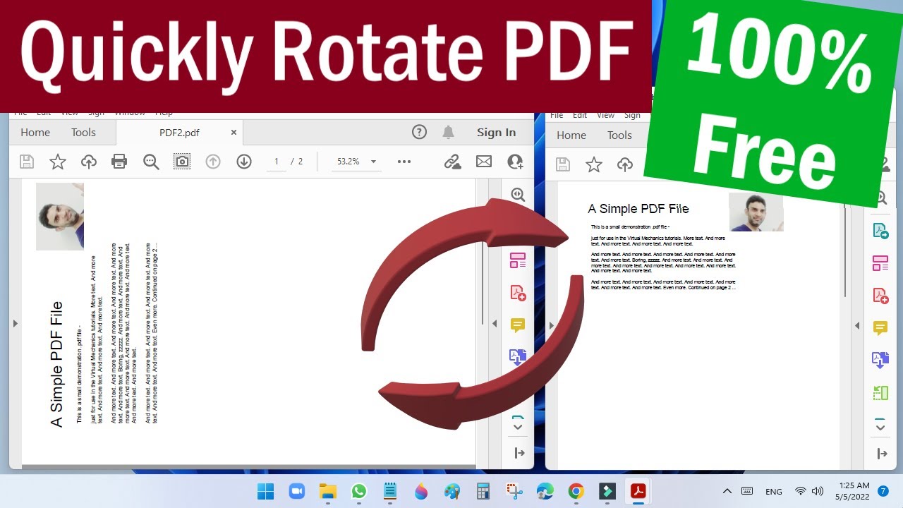 How To Rotate PDF File In Adobe Reader | How To Rotate Pages In A PDF ...