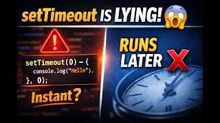 Why setTimeout(0) Doesn’t Run Immediately 😳 | JavaScript Event Loop Explained