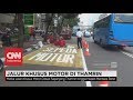 Jalur Khusus Motor di Thamrin, Sepanjang Jalan Thamrin - Jalan Medan Merdeka Barat