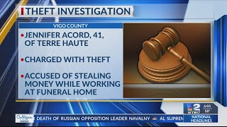 Former office manager charged with theft of $7K+ in cash from funeral home and graveyard