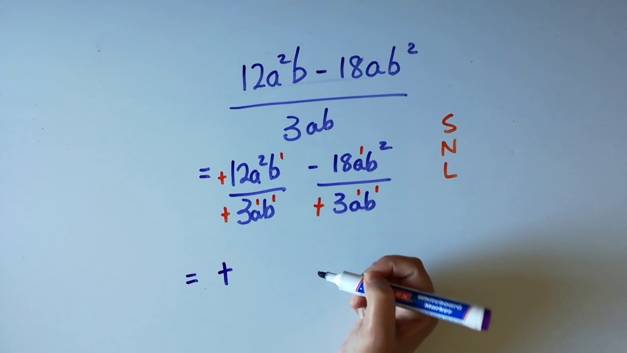 Dividing Algebraic Expressions - YouTube