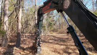 Mulching a road with a Shearex mulcher