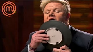Gordon Ramsay licks plate MasterChef