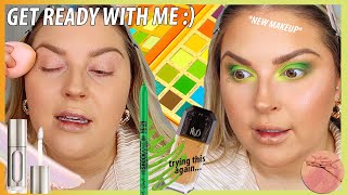 get ready with me 🤔 new makeup and trying the KVD foundation again....