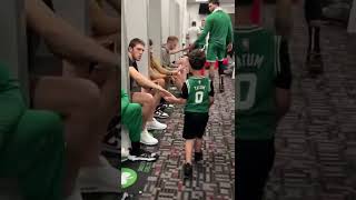 Deuce Tatum in the Locker Room Celebrating the Boston Celtics’ Dominant Win Over Miami 🔥