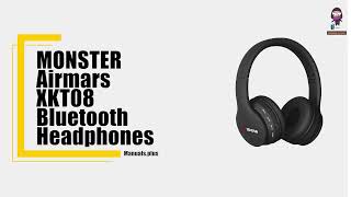 How to Use MONSTER Airmars XKT08 Bluetooth Wireless Headphones | Full Instruction Manual