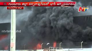 Blaze Mishap in Oil Mill at Narasaraopet in Guntur District