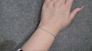 1.08ct Diamond Line Bracelet in 18ct White Gold