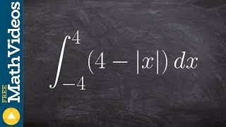 Evaluate the definite integral with absolute value