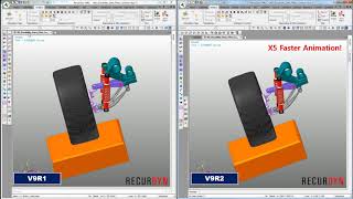 RecurDyn V9R2 - Improved Play Animation (using Modal Scaling of RFlex Body)