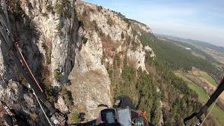 Paragliding Hohe Wand Austria climbers on the wall