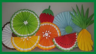 ROSETONES DE PAPEL CON FORMA DE FRUTAS