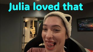 Julia stunlocked by Arther calling her sexy