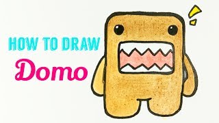 HOW TO DRAW DOMO SQUARE | Easy & Cute Domo Drawing Tutorial For Beginner