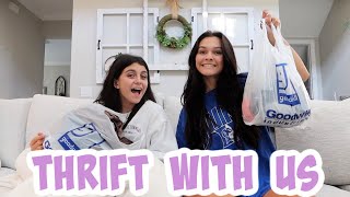 THRIFTING WITH MY SISTER PART 2! THRIFT WITH ME + HAUL! EMMA AND ELLIE