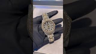 Rolex Datejust 41mm Fully bust down 30c VVS diamonds.