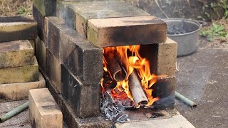 焼き芋の季節｜竹を焼き、竹炭を使って安納芋も焼き上げる