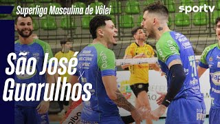 SÃO JOSÉ 3 X 2 GUARULHOS | MELHORES MOMENTOS | SUPERLIGA MASCULINA DE VÔLEI | sportv