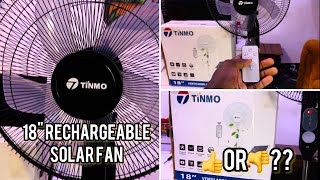 TiNMO 18" rechargeable Solar fan | Unboxing, Setup & installation | Battery life test