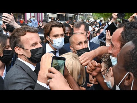 French President Macron Slapped During Trip To South, Two People ...